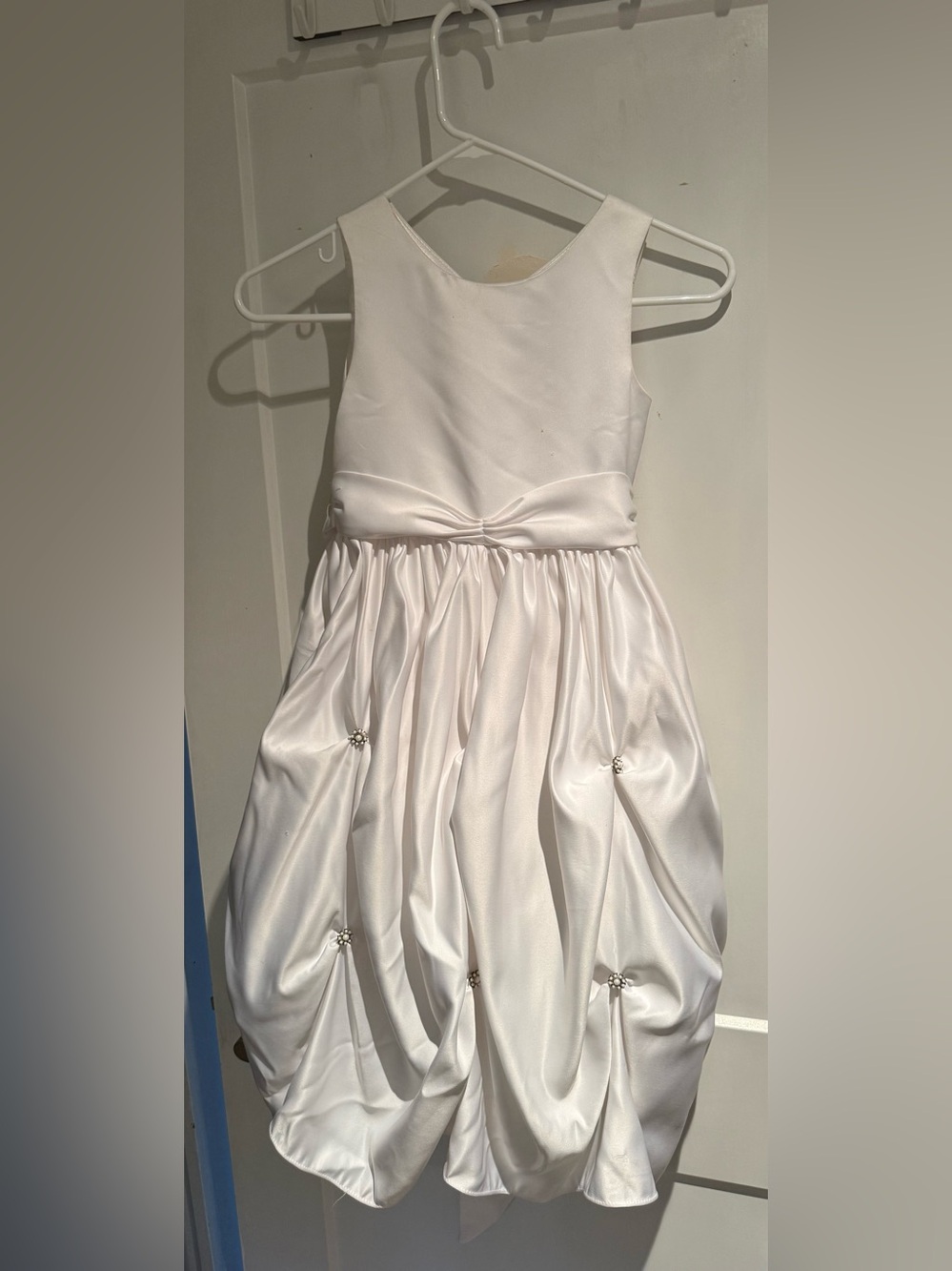 White flower girl /first communion dress. Size 7